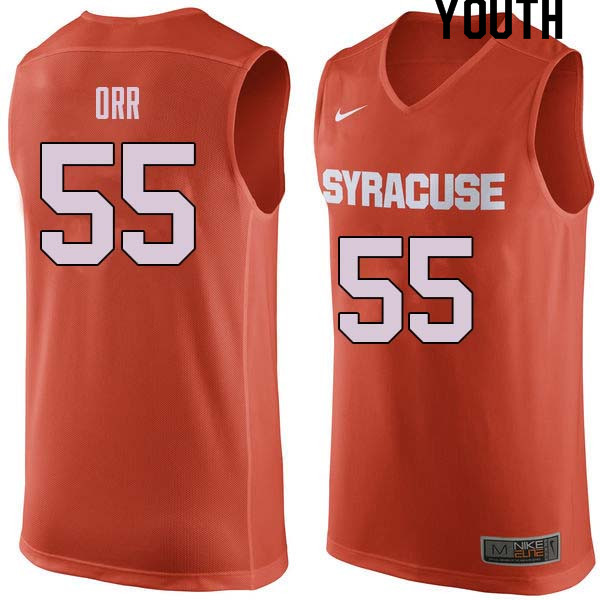 Youth #55 Louis Orr Syracuse Orange College Basketball Jerseys Sale-Orange